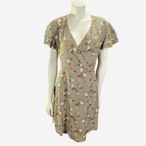 Dee Elly Green Floral‎ Dress